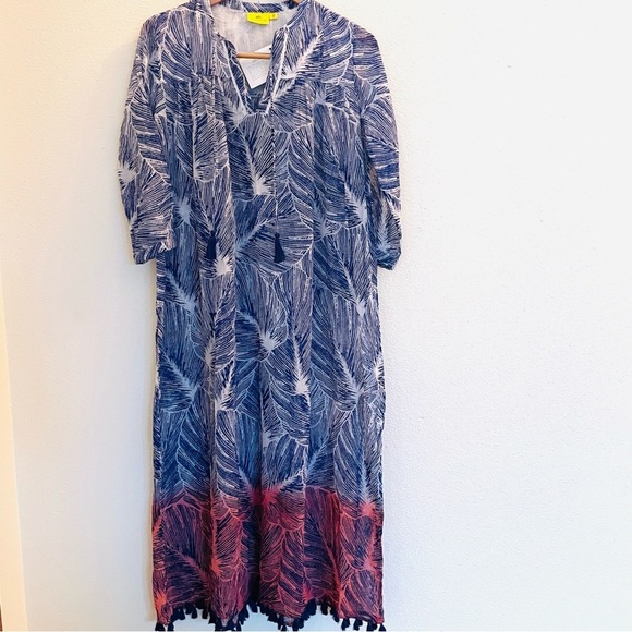 NEW ROBERTA ROLLER RABBIT Palm Pink Ombre Long Kurta Swim Cover Up Size XS - Picture 8 of 12